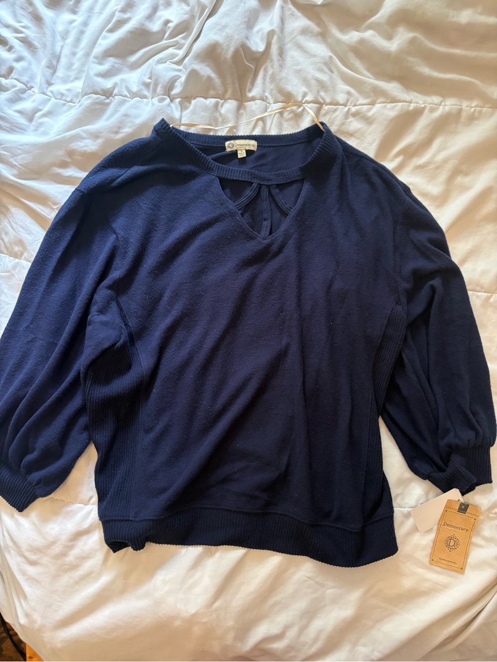 Democracy Navy Blue Knit Sweater